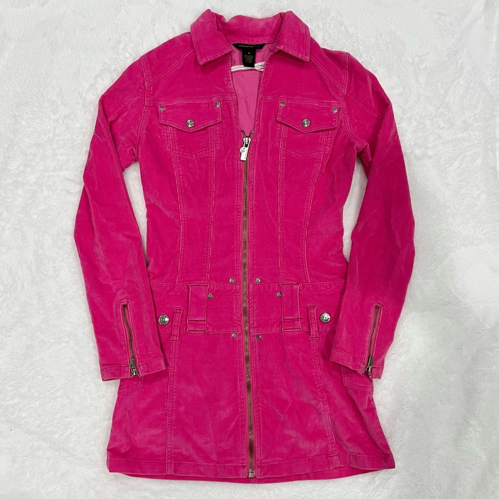 Rocawear Hot Pink Vintage Y2K Corduroy Mini Dress
